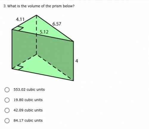 *PLEASE ANSWER TY* What is the volume of the prism below?