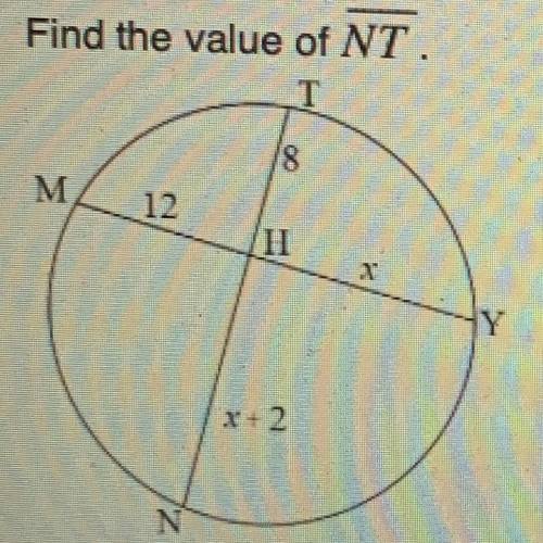Find the value of NT
A. 4
B. 14
C. 12
D. 16