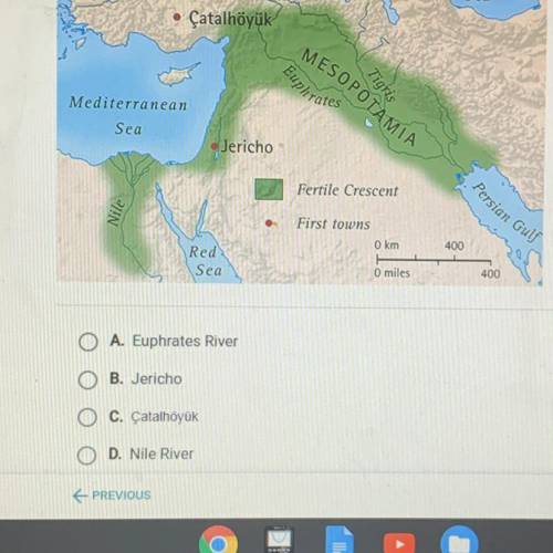 Please help me is 100 points Which of these locations is not in the Fertile Crescent?

Black