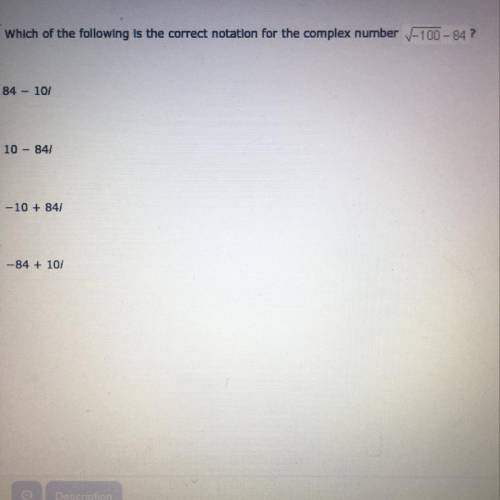 Which of the following is the correct notation of the complex number?