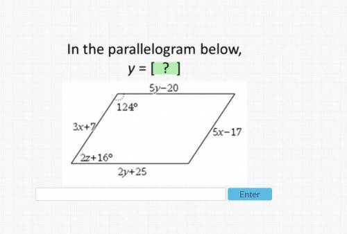 Find y of a paralagram