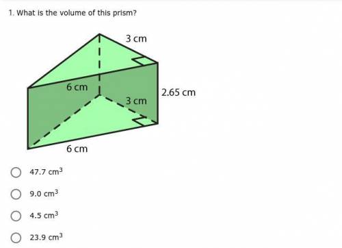 *PLEASE ANSWER* What is the volume of this prism?