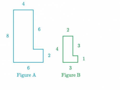 Is Figure B a scale copy of Figure A? Choose 1  A. Yes B. No