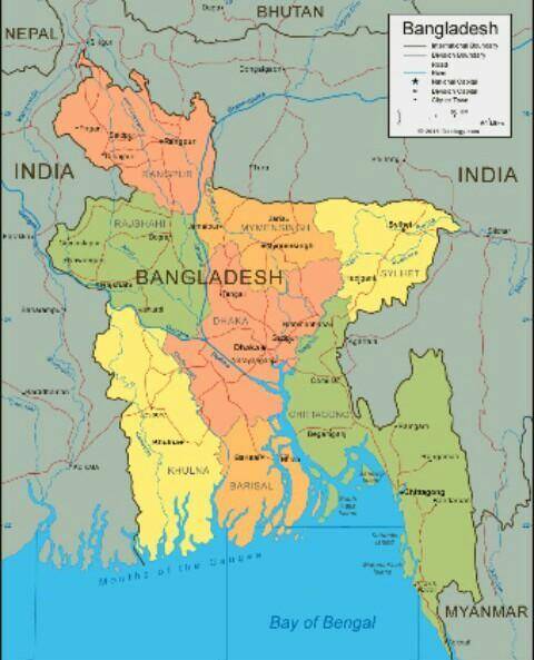How can i identity bangladesh in a unique way in the world map