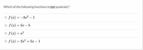 Which of the following functions is not quadratic?