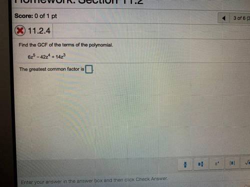 Find the GCF of the terms of the polynomial.