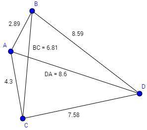 Find the area of quadrilateral ABCD. [Hint: the diagonal divides the quadrilateral into two triangl