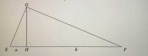 Use the figure to answer the question. Calculate GH is a=3 and b=20