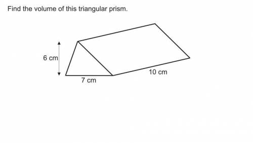 Find the volume of this Triangular Prism