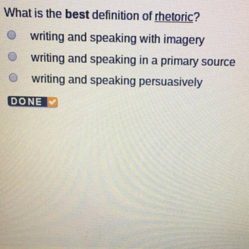 What is the best definition of rhetoric?

writing and speaking with imagery
writing and speaking i