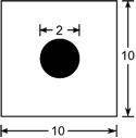 Wendy throws a dart at this square-shaped target:

Part A: Is the probability of hitting the black