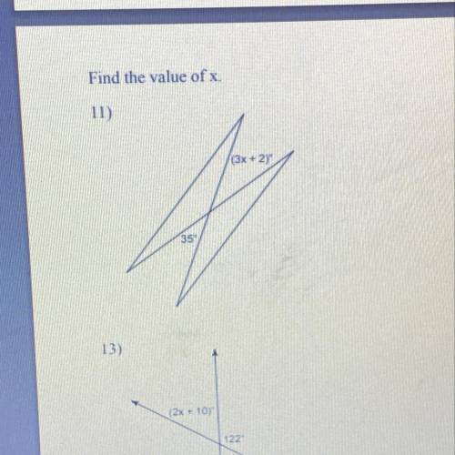 Find the value of x. Can someone please help me, i’ve been stuck for hours