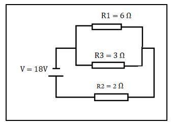 Look at the diagram below. The value of equivalent resistor is: A. 4 Ω B. 6 Ω C. 8 Ω D. 10 Ω