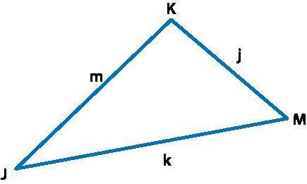 If m is 21 inches, k is 34 inches, and ∠J measures 60°, then find j using the Law of Cosines. Round