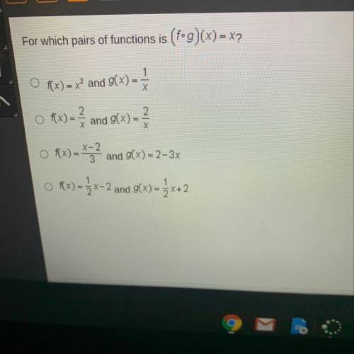 For which pairs of functions is (fog)(x) = x?