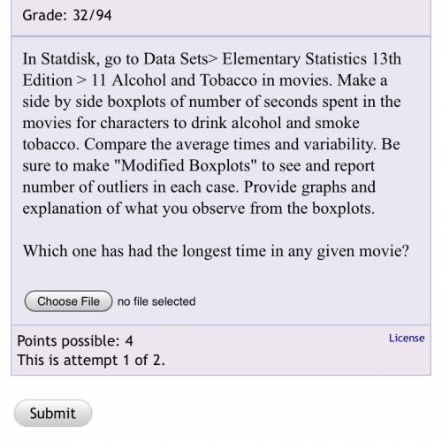 In Statdisk, go to Data Sets> Elementary Statistics 13th Edition > 11 Alcohol and Tobacco in