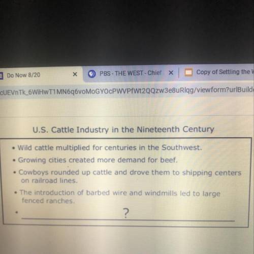 U.S. Cattle Industry in the Nineteenth Century

 • Wild cattle multiplied for centuries in the Sou