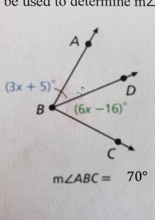 Please Help Me
 

For the figure below m<ABC = 70°. Which theorem or postulate can be used to de