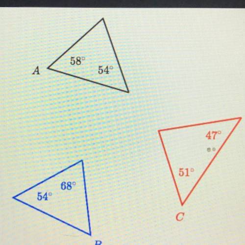 PLSSS HELP Which triangles are similar to triangle A?