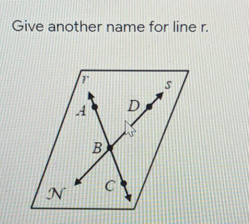 Give another name for line r