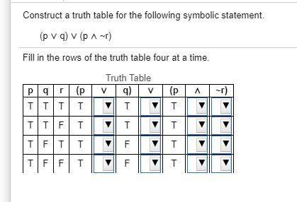 Construct a truth table