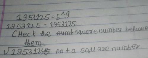The number 1,953,125 is equal to 5^9 Explain how the information above informs you that 1,953,125 is