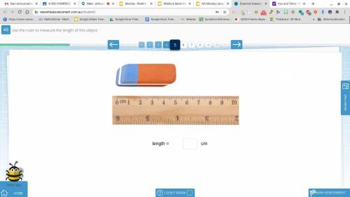 Use the ruler to measure the length of this object. (IMAGE BELOW)