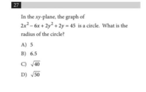 Can someone answer this circle equation question? PLEASE SHOW STEPS
