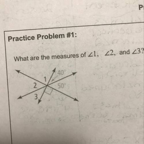 What are the measures of 1 , 2 , and 3 ?