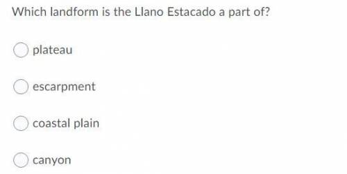 Which landform is the Llano Estacado a part of?