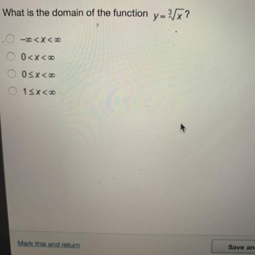 What is the domain of the function y=x/x?