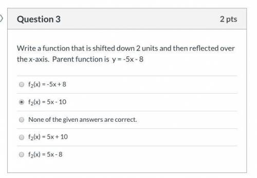 Multiple choice algebra question
