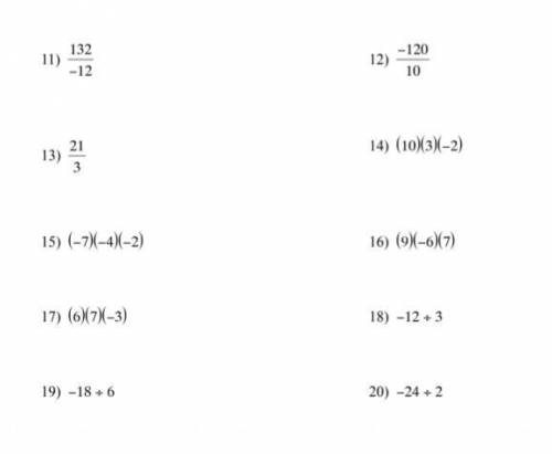 ( 100 POINTS FOR EVERYTHING ) Need some help on this INTEGERS Worksheet. Not too difficult, but I d