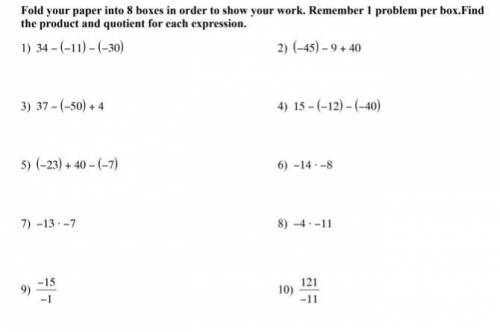 ( 100 POINTS FOR EVERYTHING ) Need some help on this INTEGERS Worksheet. Not too difficult, but I d