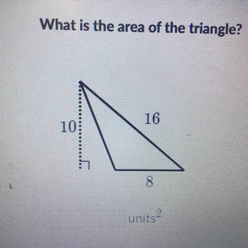 What is the area of the triangle pls help