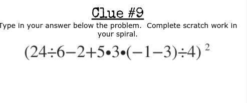 (24÷6-2+5×3×3(-1-3)÷4)² Please show your work! Whoever gets the right answer will be chosen as the