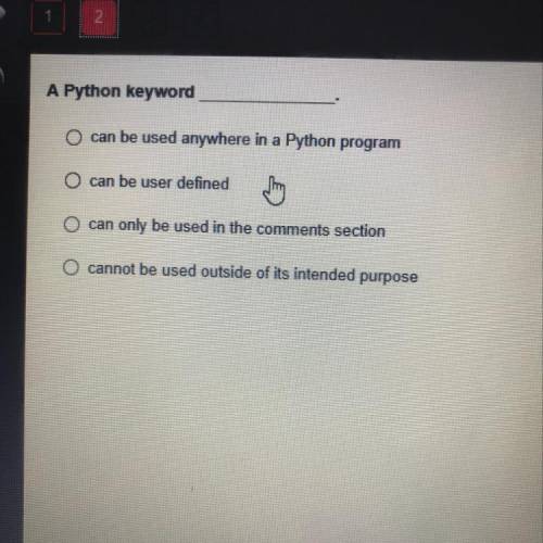 A python keyword______.