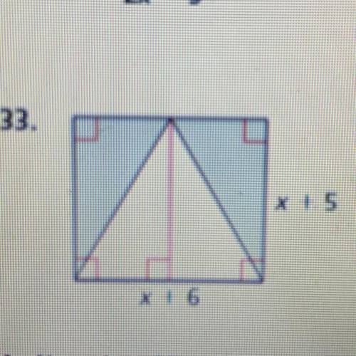 Write a polynomial that represents the area of the shaded region