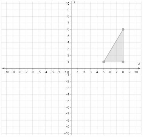 Graph the image of the given triangle after the transformation with the rule (x, y)→(y, x). Select
