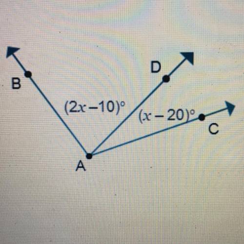 In the diagram below, ZDAB and ZDAC are adjacent
angles.
