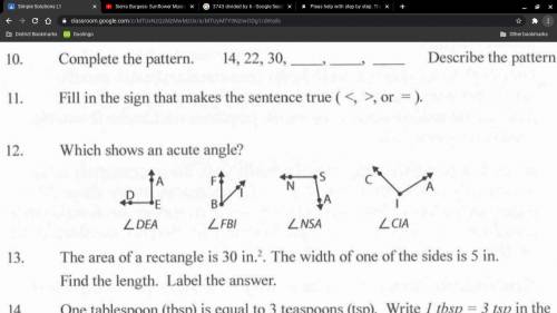 Which shows acute angle