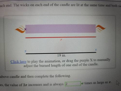 Help needed Write a formula that expresses the remaining length of the candle in inches, r, in term