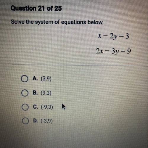 Solve the system of equations below.