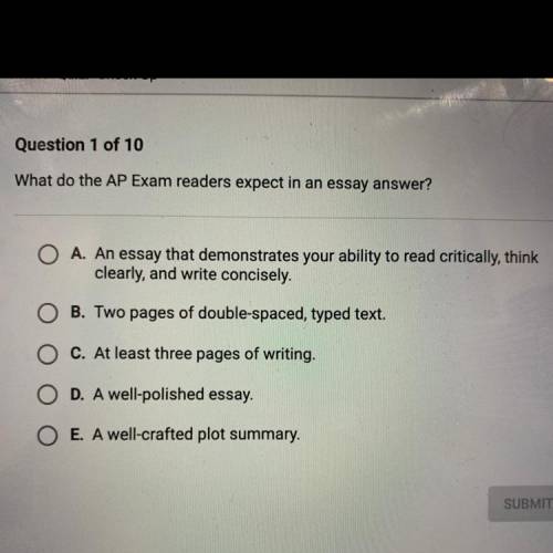 APEX AP LIT: What do the AP Exam readers expect in an essay answer?