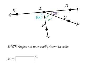 NOTE: Angles not necessarily drawn to scale. 100 20 (Will mark brainliest.)