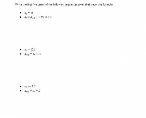 Algebra 1: Arithmetic Formulas: Reclusive Formulas