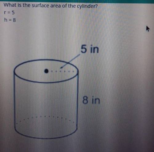 What is the surface area of this cylinder ?q