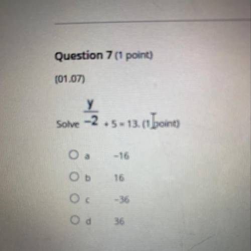 Y/-2 +5= 13 plzzzz I don’t know what to do