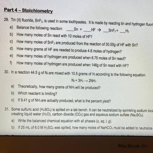 AP chem! Please help with number 30