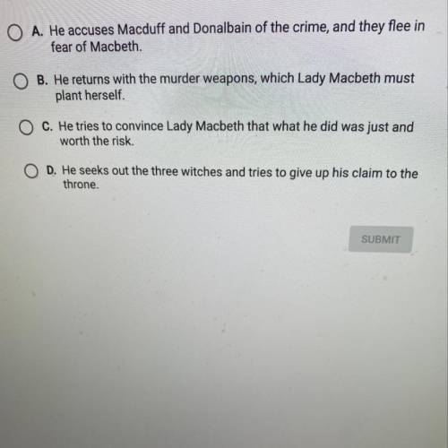 In Macbeth, what does Macbeth do immediately after the murder of Duncan?